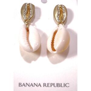 Banana Republic Women's Jeweley Seashell Drop Earrings NWT 45